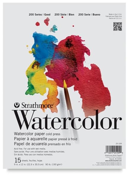 Strathmore 200 Series Watercolor Pad 11" x 15"; $8.99