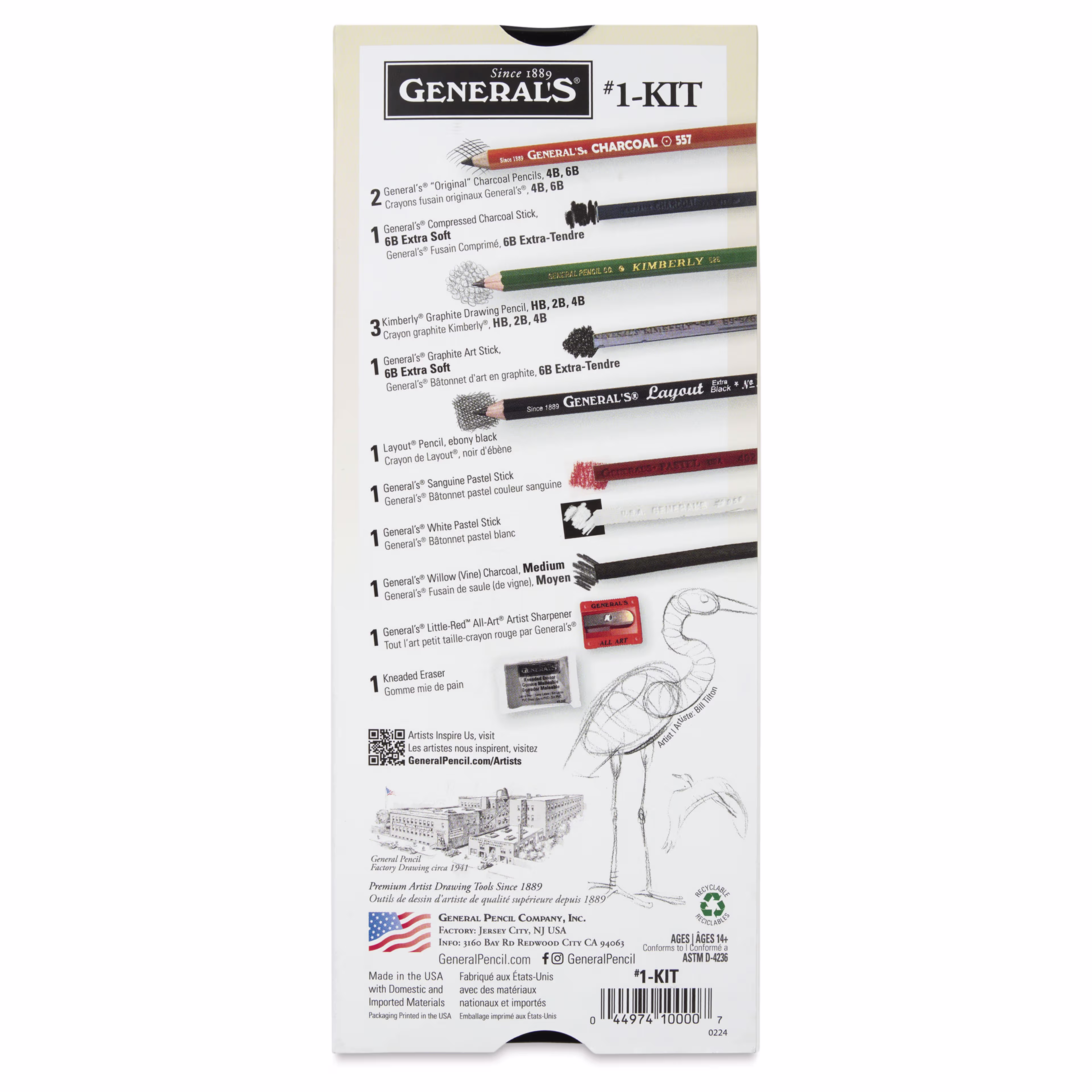 Product image 3 of 3 for General's Drawing Class Essential Tools Kit