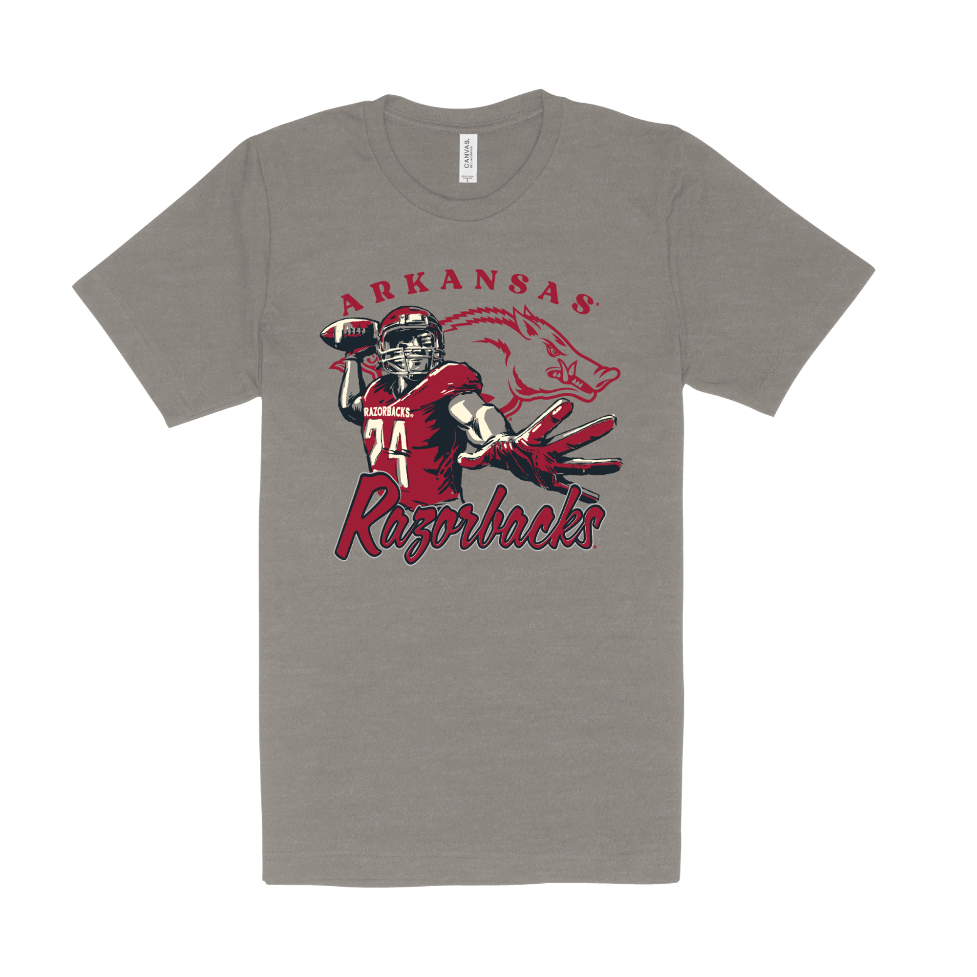 image of: Arkansas Razorbacks Abstract Football Player Tee