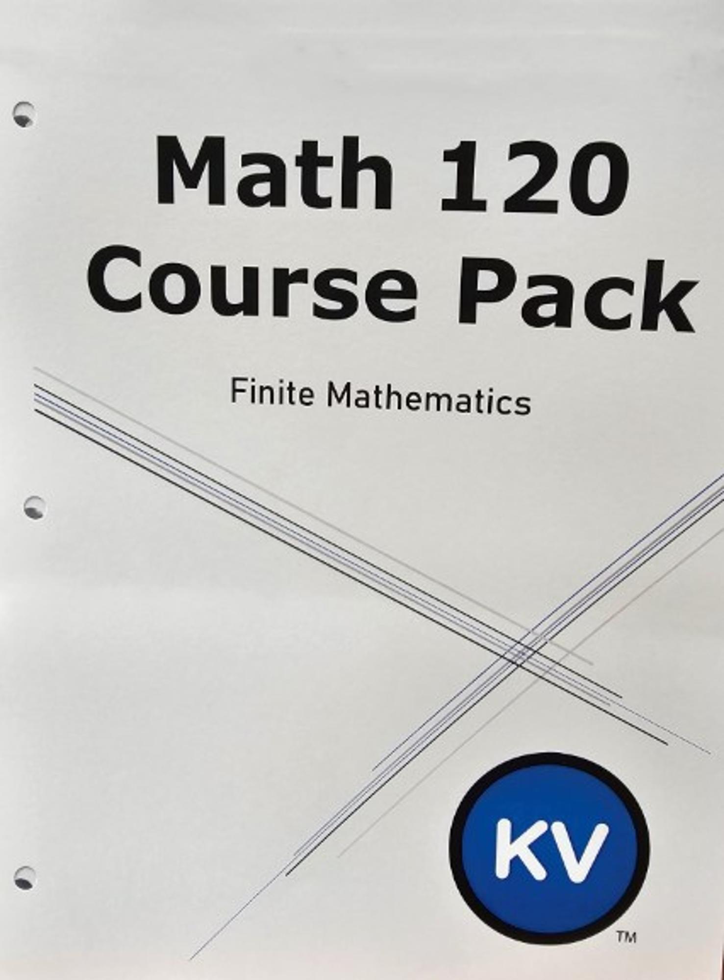 Cover image for MATH 120 Coursepack - NEW for FALL 25