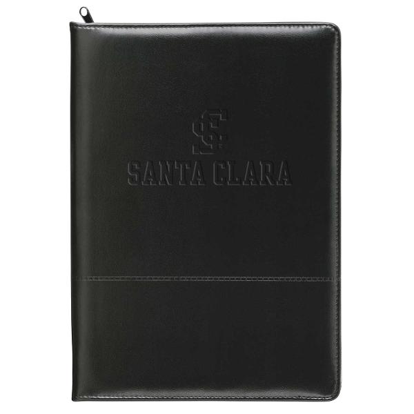 Santa Clara University Script Zippered Padfolio, Black; $39.98
