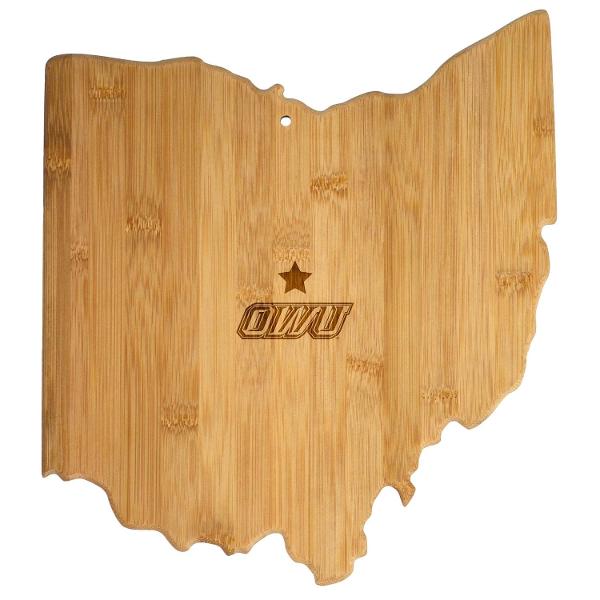 OWU Cutting Board Bamboo State Shaped; $55.99