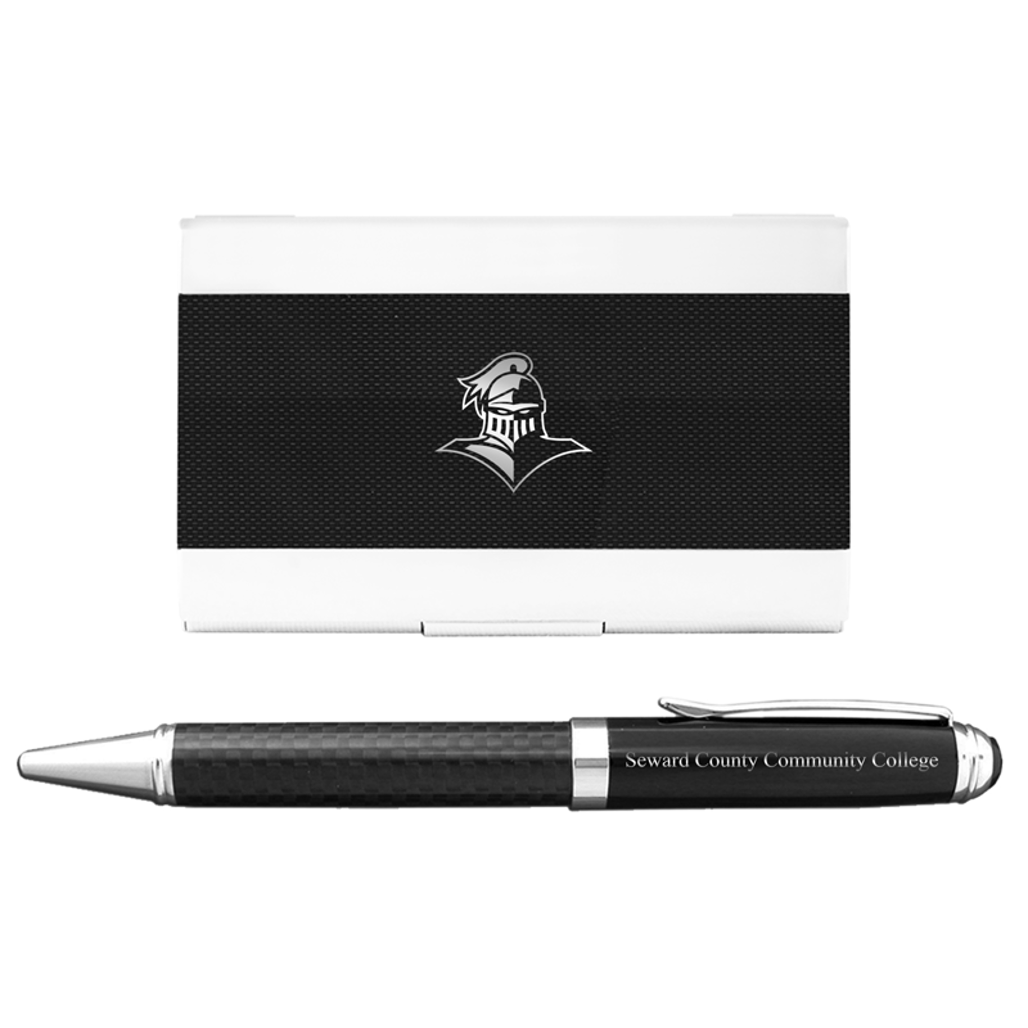 image of: LXG BUSINESS CARD HOLDER AND PEN GIFT SET