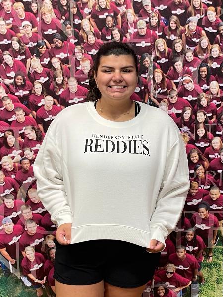 Henderson State Reddies Women's Cloud Fleece Midi Crew; $43.99