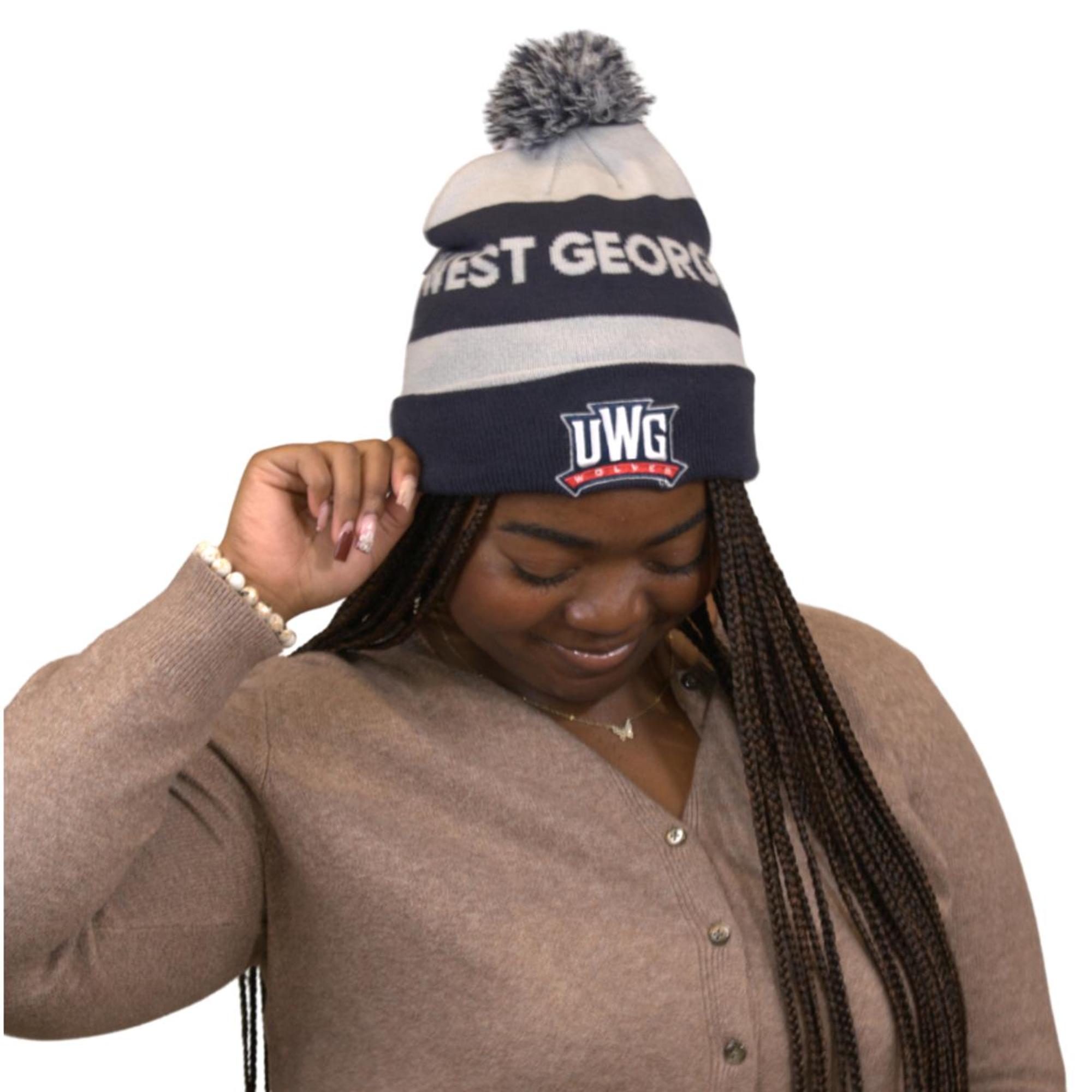 Product image 1 of 2 for ATHLETICS LOGO WEST GA WOLVES PEAK STRIPE BEANIE