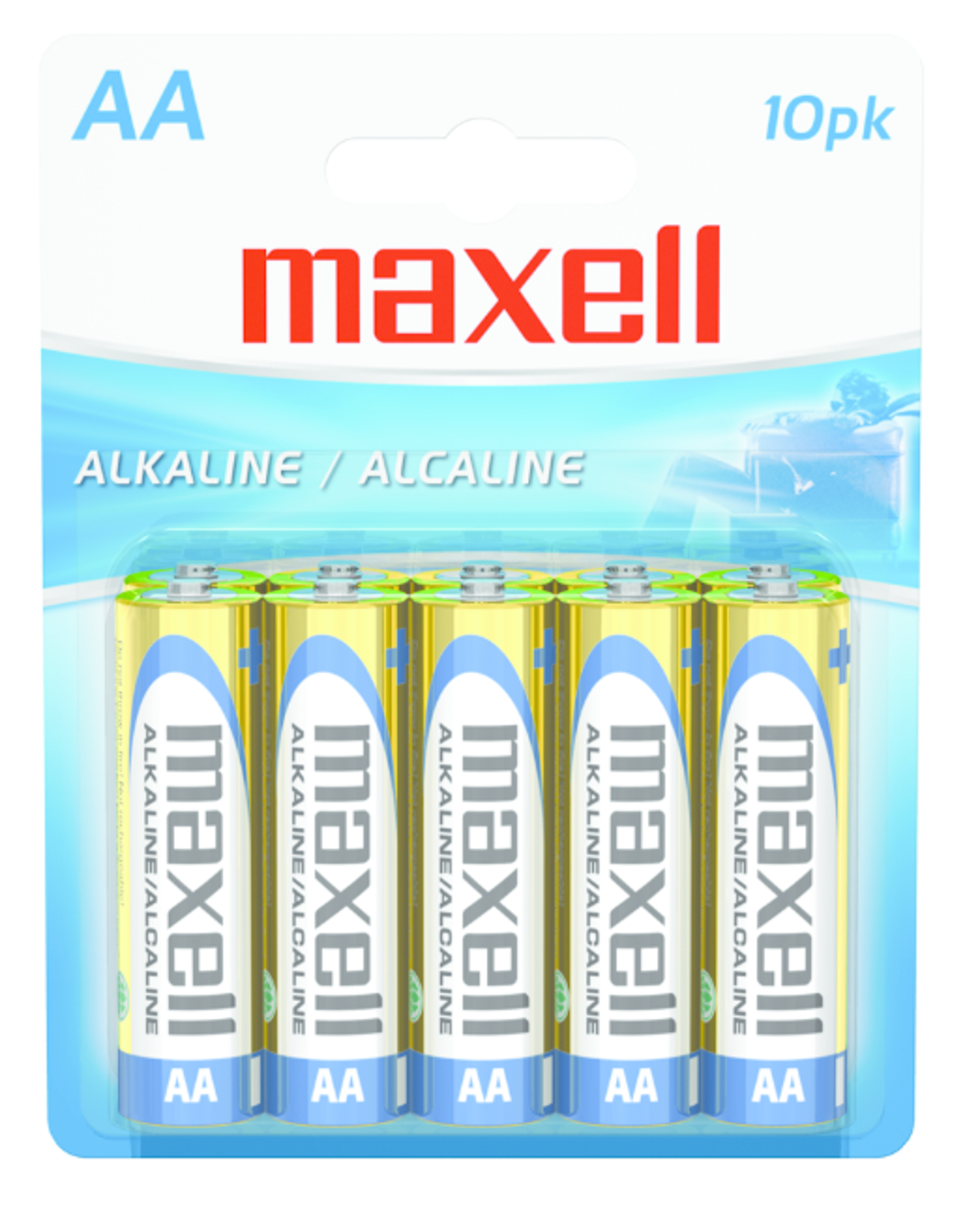 image of: Maxell Alkaline AA Batteries, 10 Pack