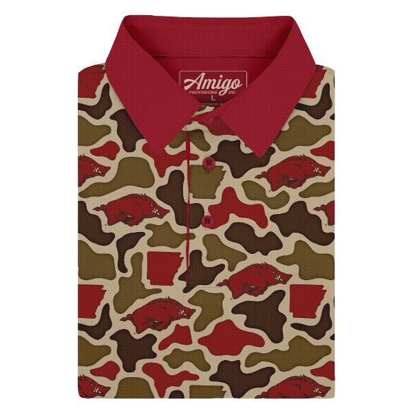 Arkansas Razorbacks Range Camo Short Sleeve Polo; $59.99