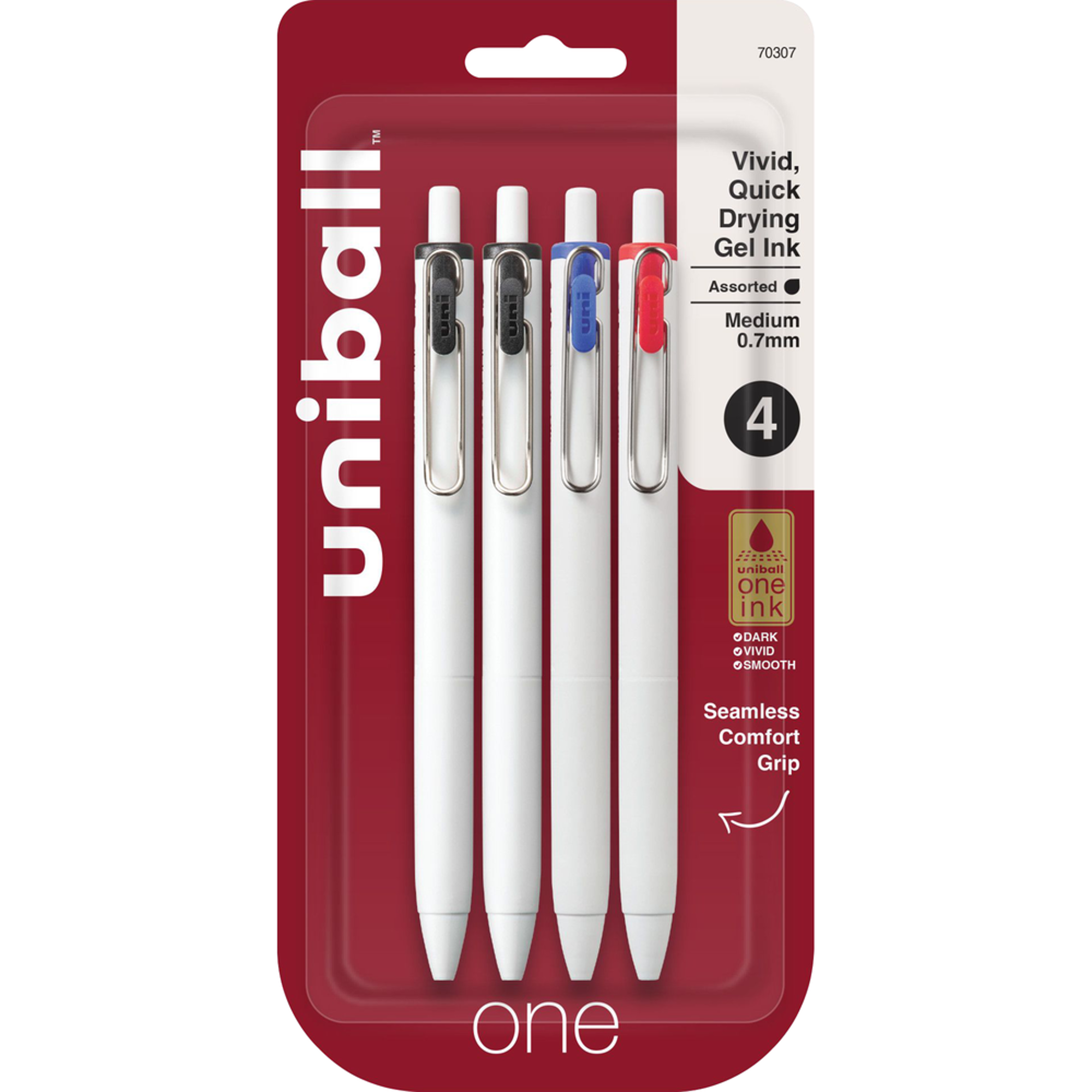 Product image 1 of 1 for uni-ball one .7mm Retractable Gel Pen, 4 Pack