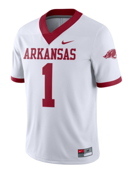 Arkansas Razorbacks Nike Football Jersey #1; $105.00