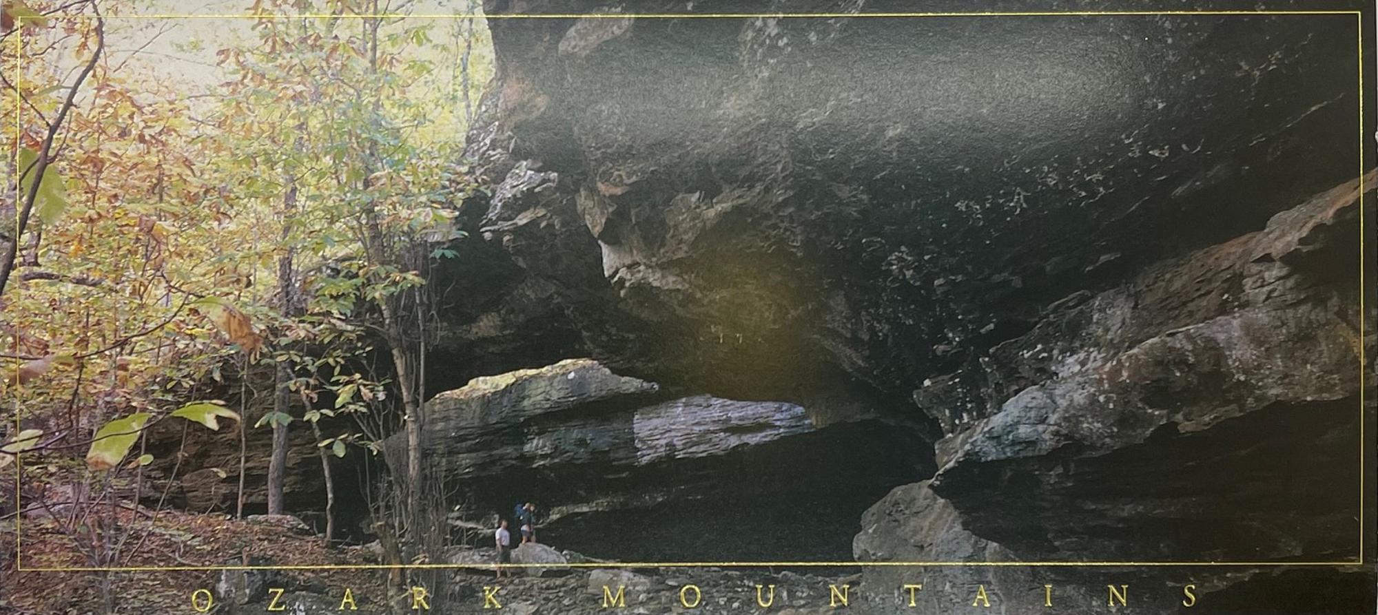 image of: Down River Postcard Ozark Mountains