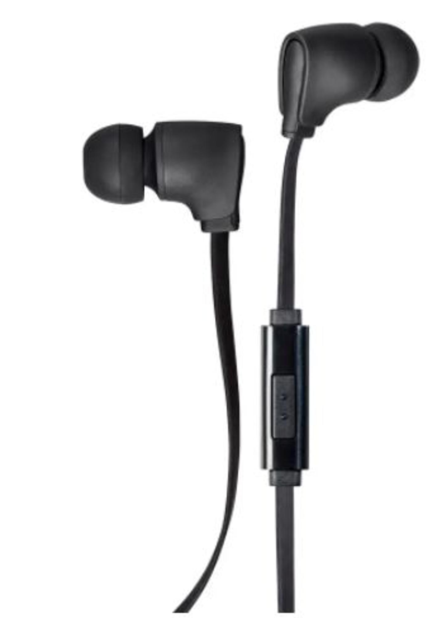 image of: Premium Wired Earphones Earbuds with Mic Black