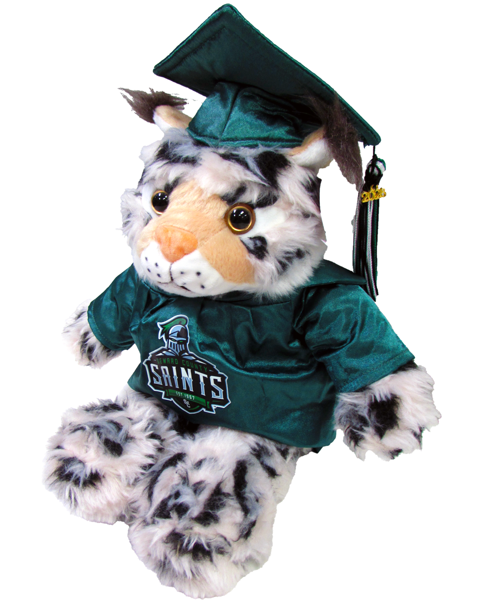 Product image 2 of 2 for Graduation Bobcat Green Cap & Gown 11"