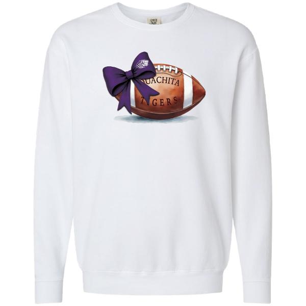 Ouachita Tigers Bow Football Comfort Colors Lightweight Fleece Crew; $61.99