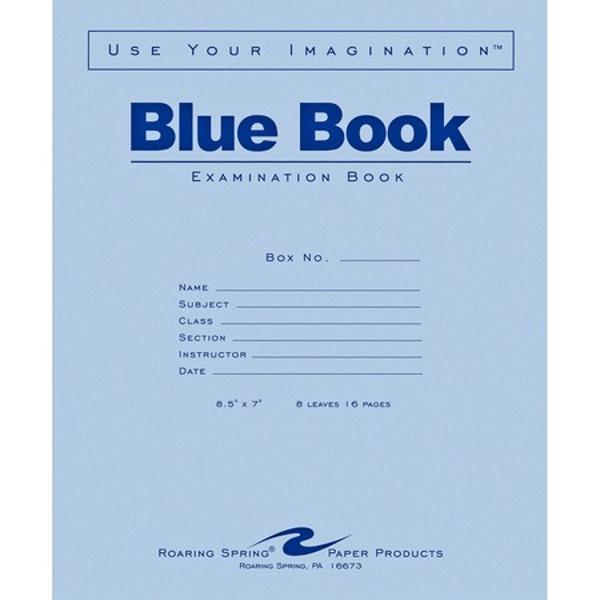 Roaring Spring 8.5in x 11in Blue Book; $0.98