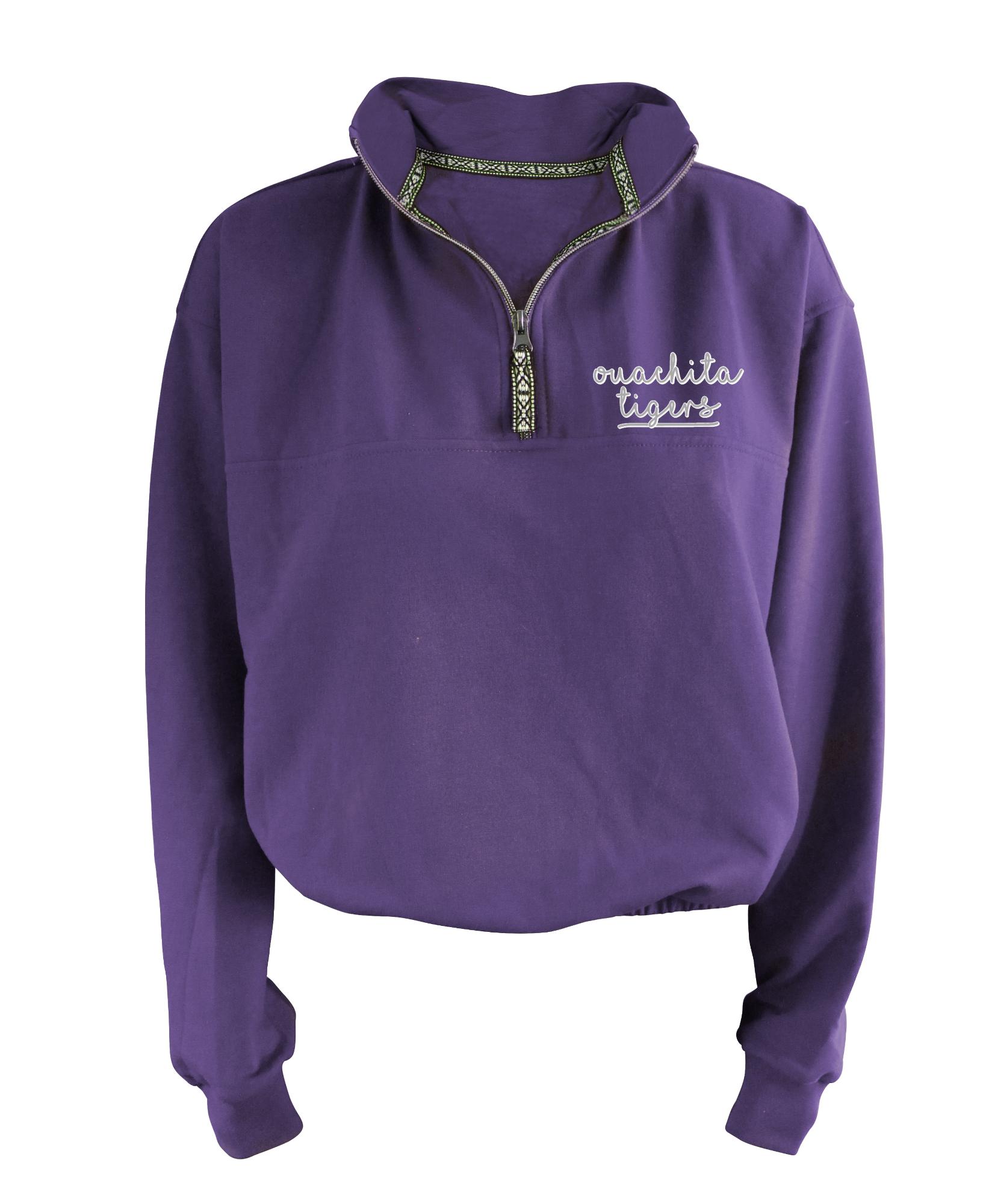 image of: Ouachita Tigers Cozy Fleece Banded 1/4 Zip
