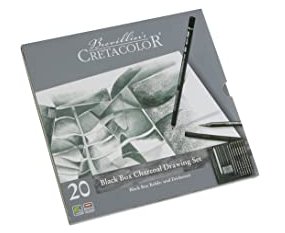image of: Cretacolor Black Box Charcoal Tin Set