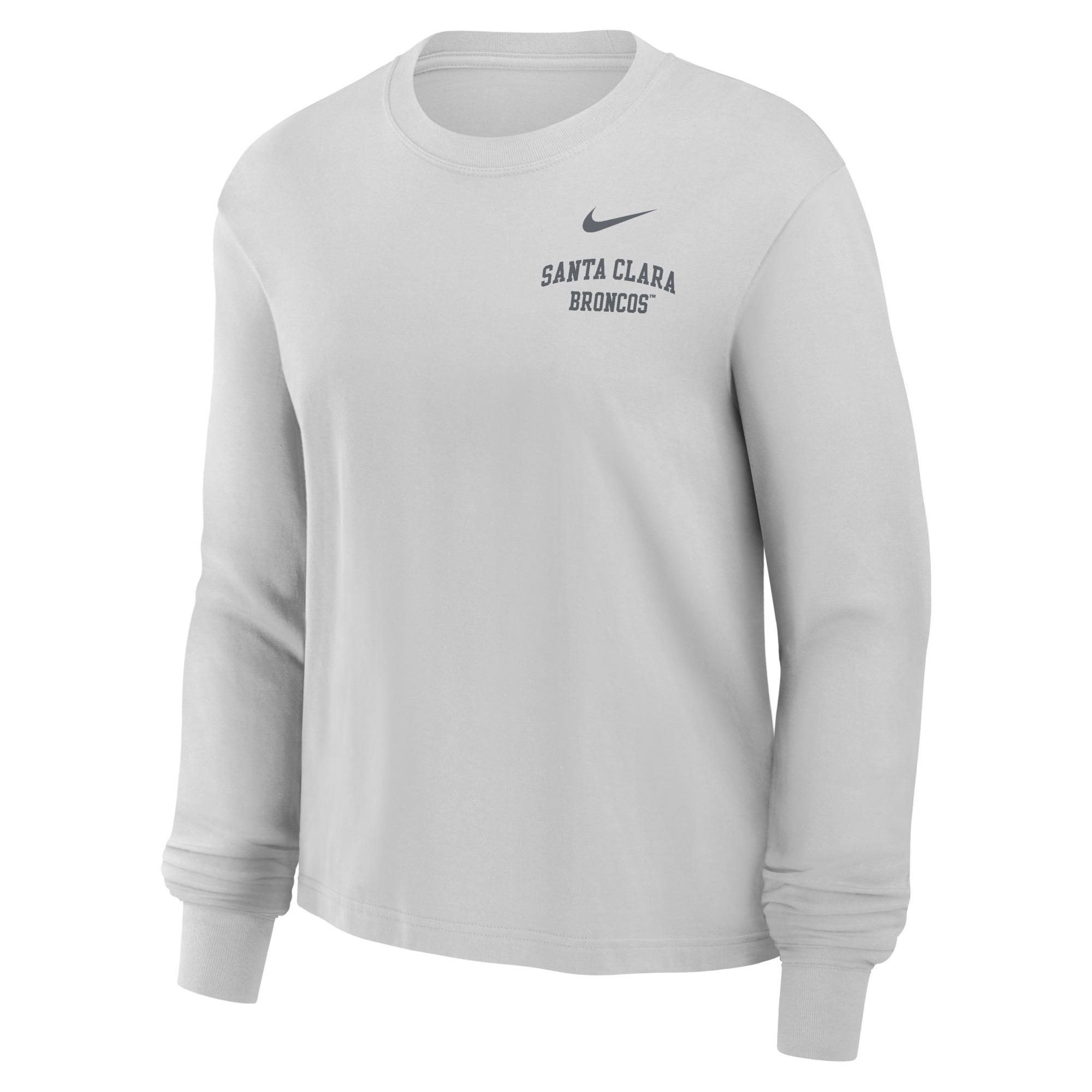 Product image 1 of 1 for Santa Clara Broncos Nike Women's Boxy Long Sleeve Tee, Neutral Grey