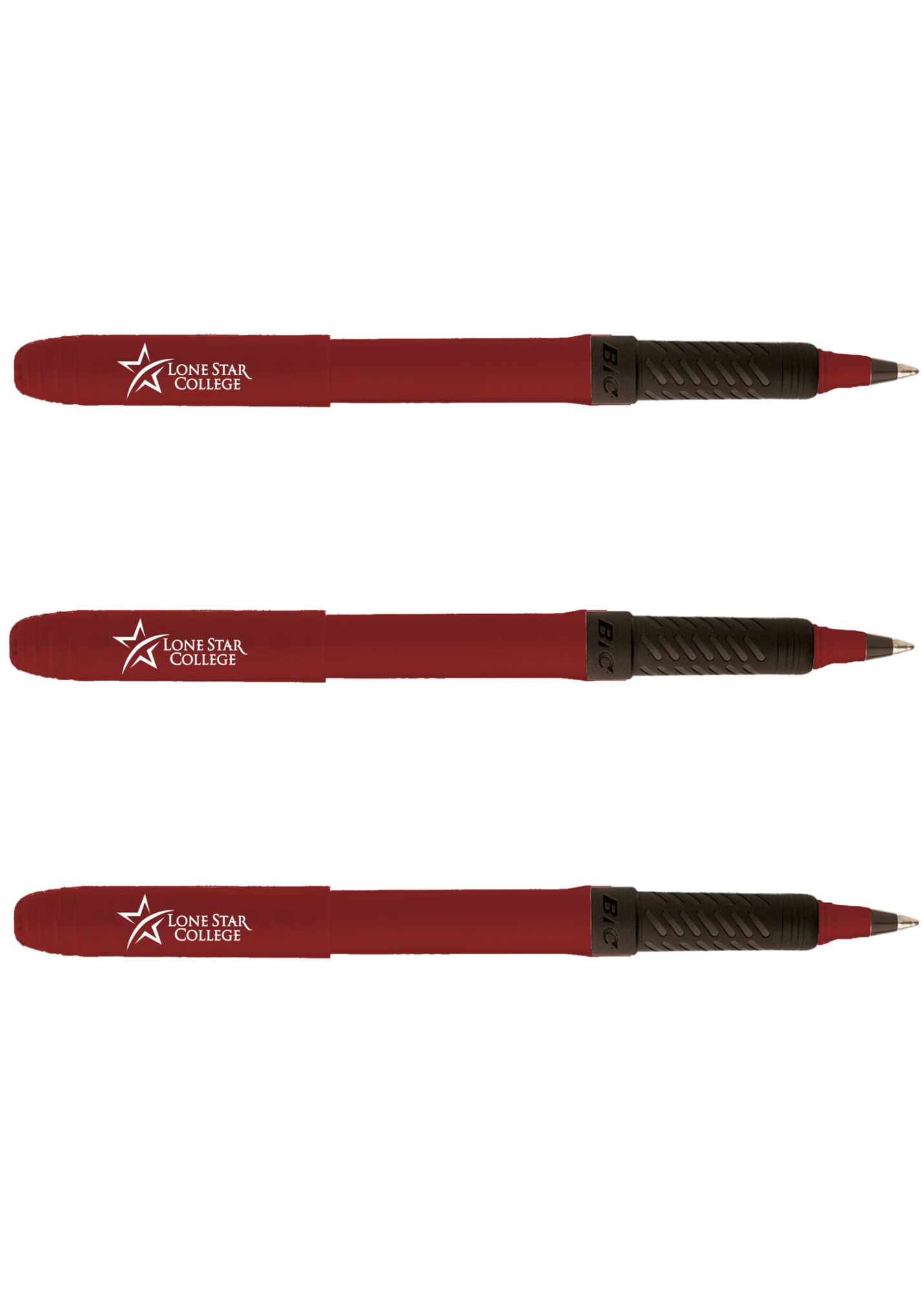 Product image 1 of 1 for Lone Star College BIC Grip Roller Pen, 3 Pack