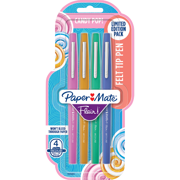 Paper Mate Flair Felt Tip Pen, 4 Pack; $12.98