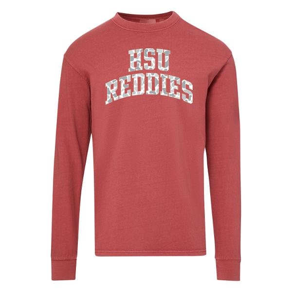 HSU Reddies Camo Print Coastal Color Long Sleeve; $24.99