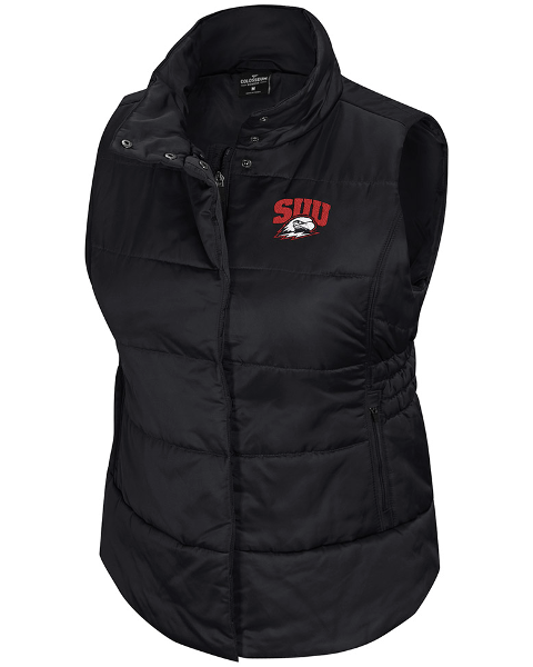 COLOSSEUM WOMENS VEST BLACK SUU/THOR LEFT CHEST; $80.00