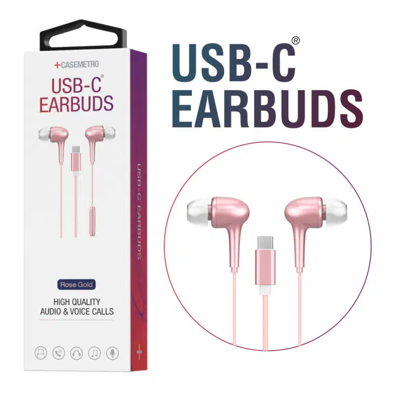 image of: EARBUDS USB-C ROSE GOLD