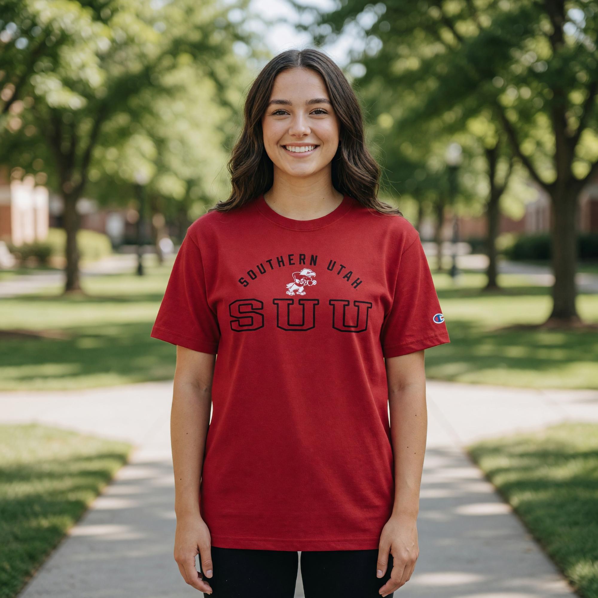 Product image 2 of 2 for CHAMPION TEE RED S/S FIGHTING BIRD SUU