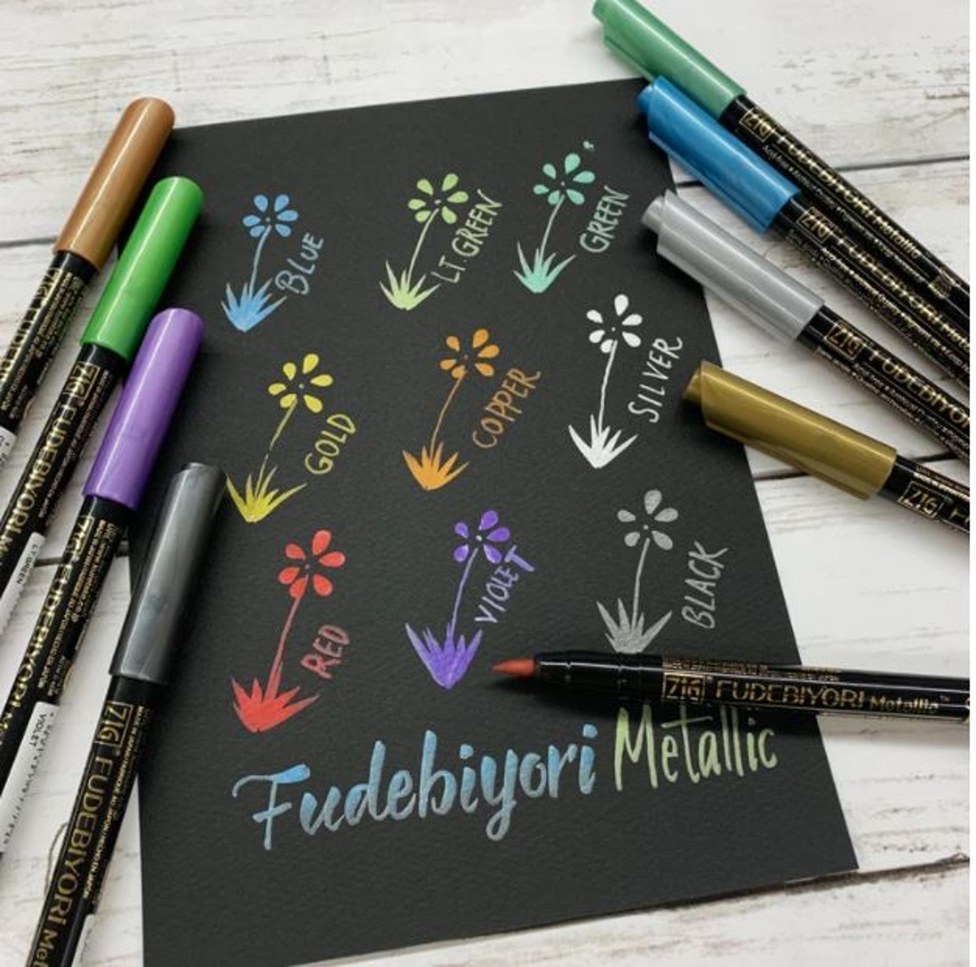 image of: Fudebiyori Metallic Brush Pens