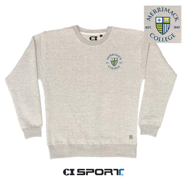 Circle Shield Embroidered Sweater Crew; $54.99