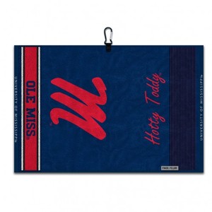 image of: Ole Miss Jacquard Golf Towel Script M