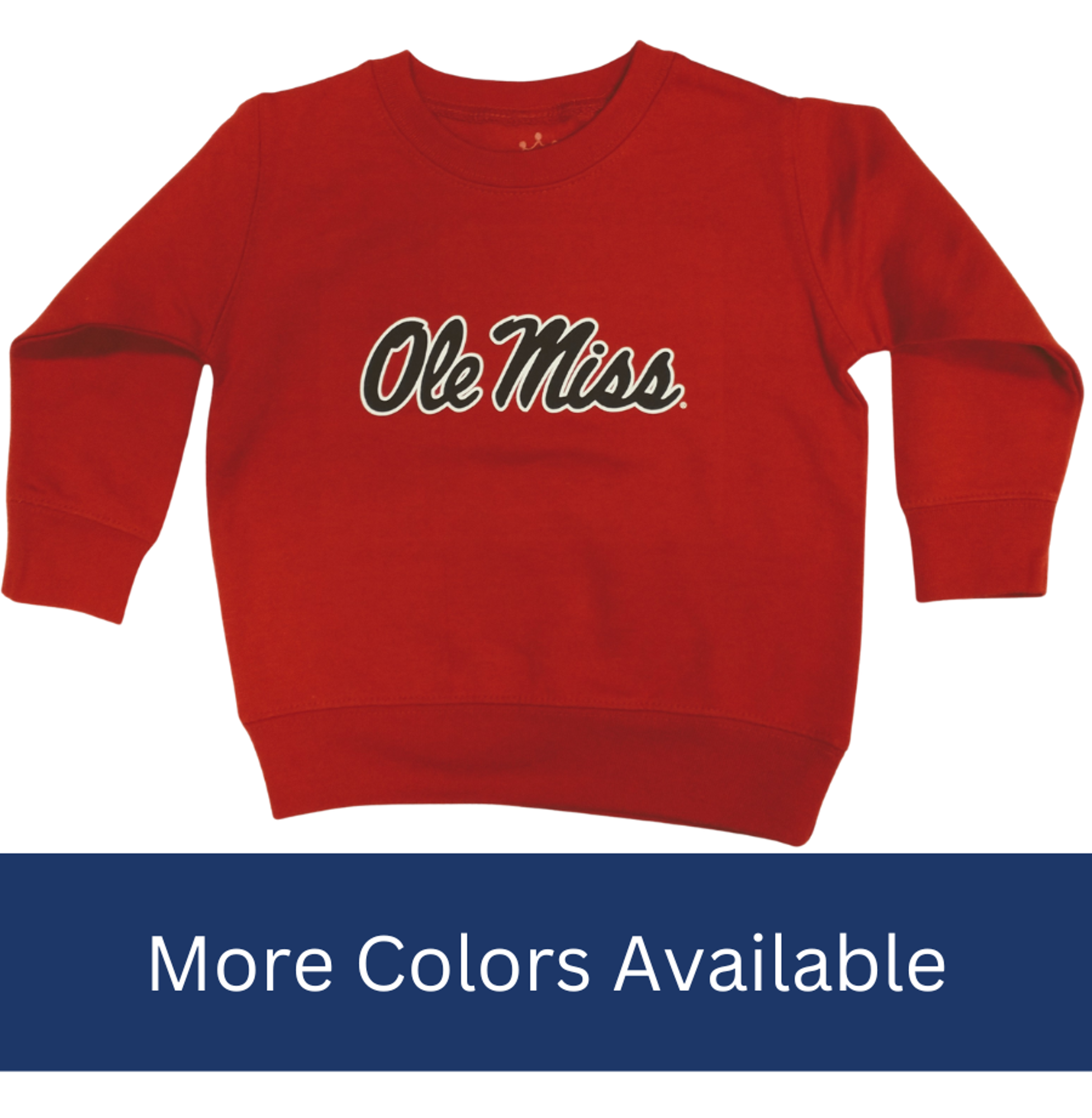 image of: Toddler Ole Miss Script Fleece Crew