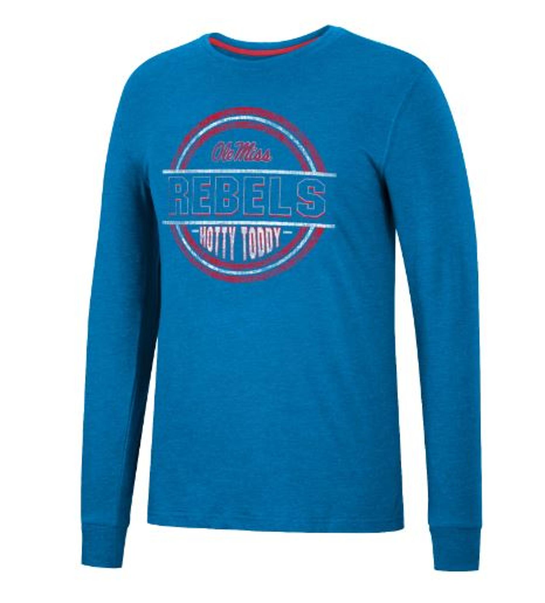 image of: Ole Miss Rebels Webb Long Sleeve Tee Heather Royal