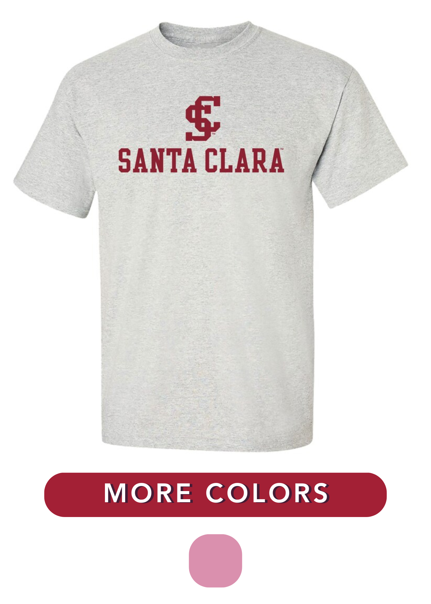 image of: Santa Clara University Rolled Short Sleeve Tee