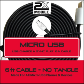 image of: 6ft Micro USB Charger