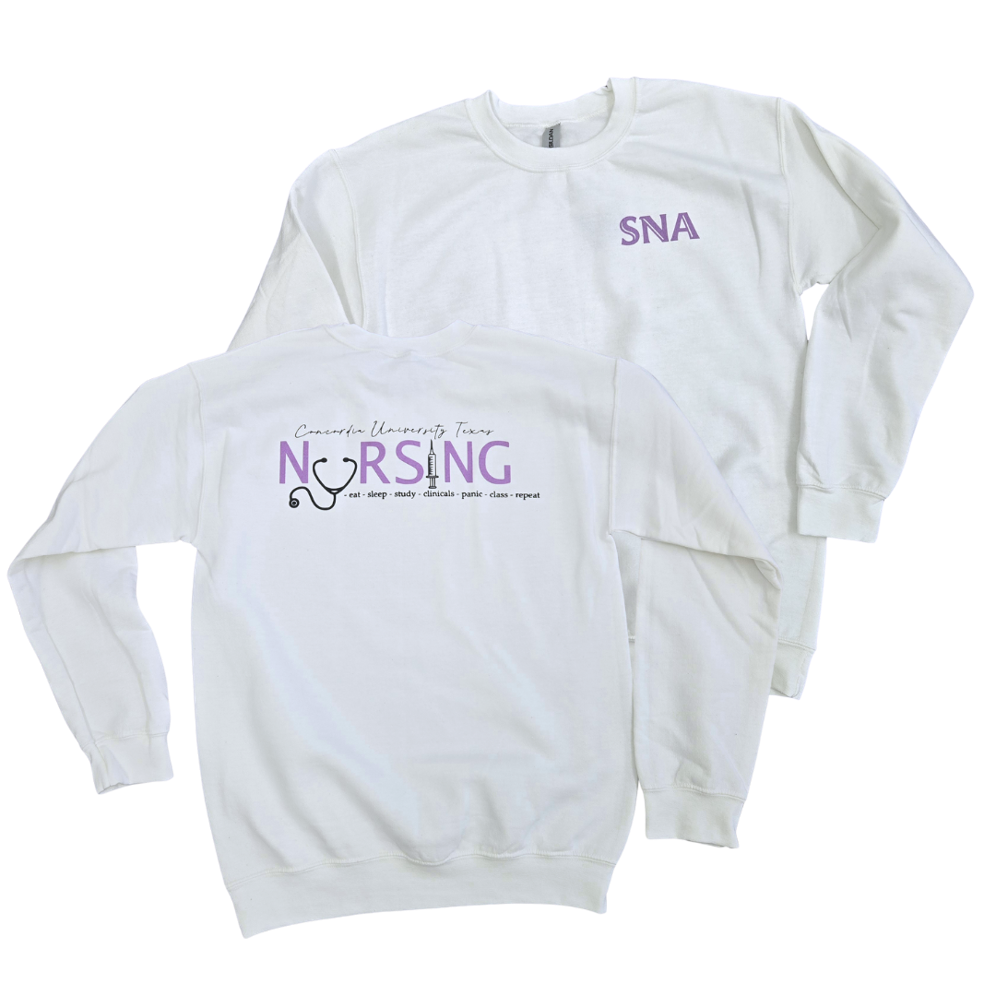 image of: CTX x SNA Eat Sleep Repeat White