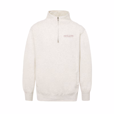 image of: Santa Clara University Fundamental Quarter Zip Jacket, Heather Oatmeal