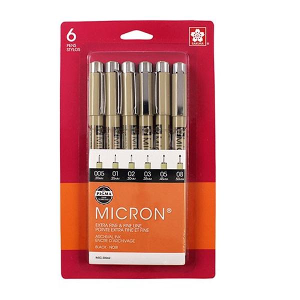 Pigma Micron Pen Set, Black; $9.99