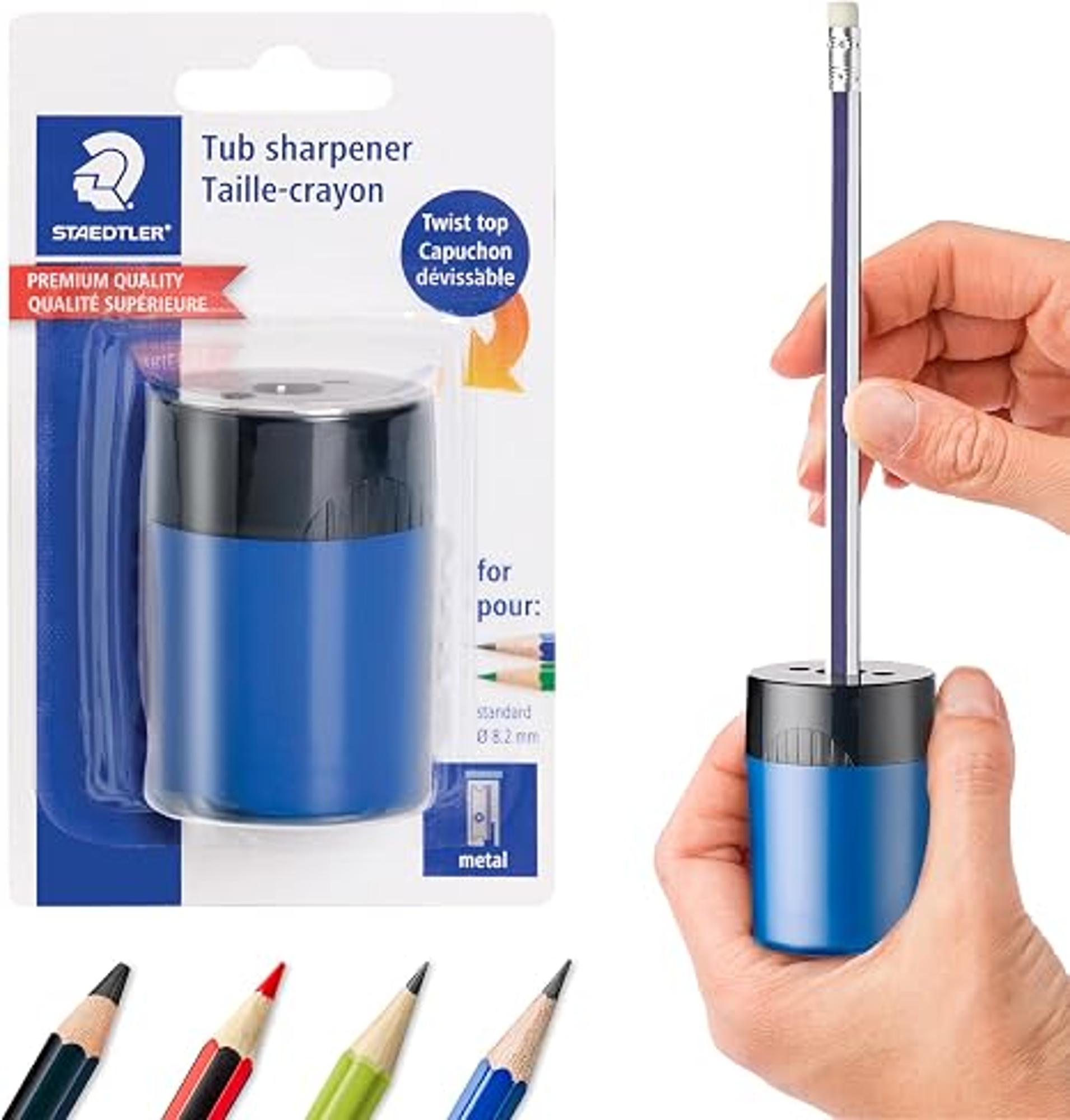 Product image 1 of 1 for Metal Handheld Sharpener with Canister Staedtler
