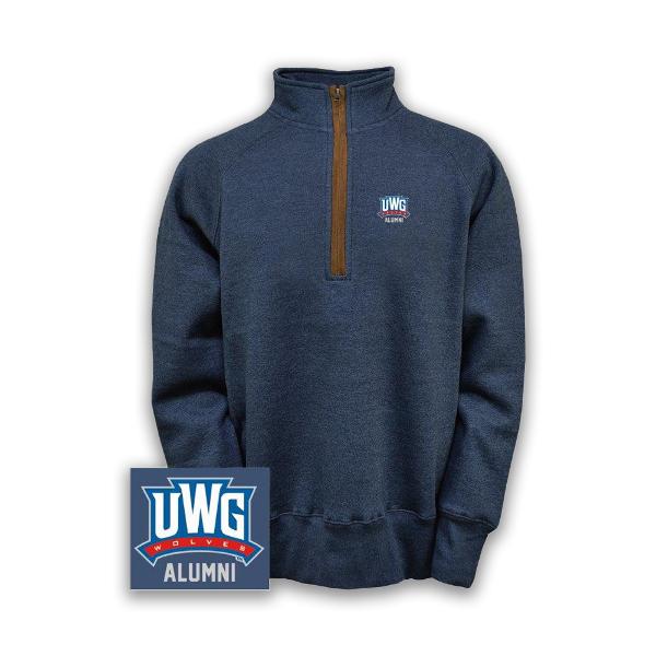 ATHLETICS LOGO ALUMNI MARLOW HALF ZIP; $61.99