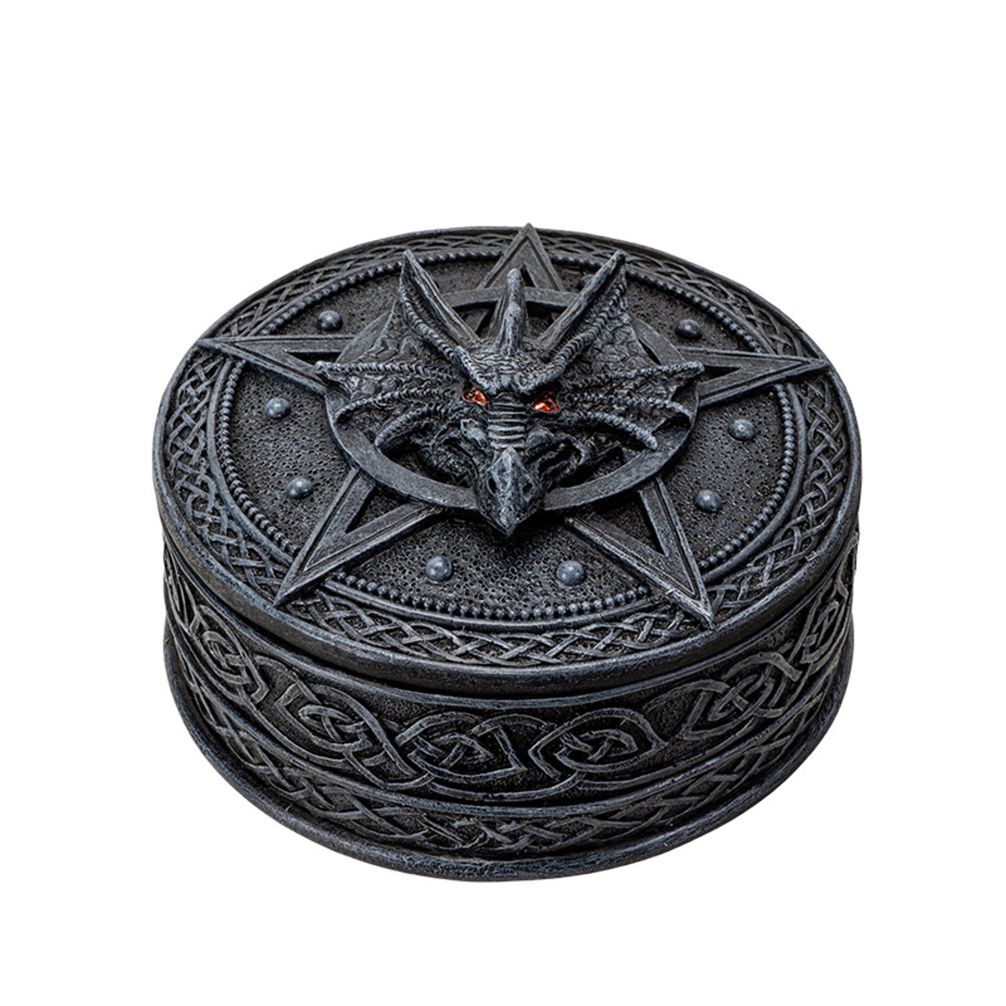 image of: CELTIC DRAGON ROUND BOX