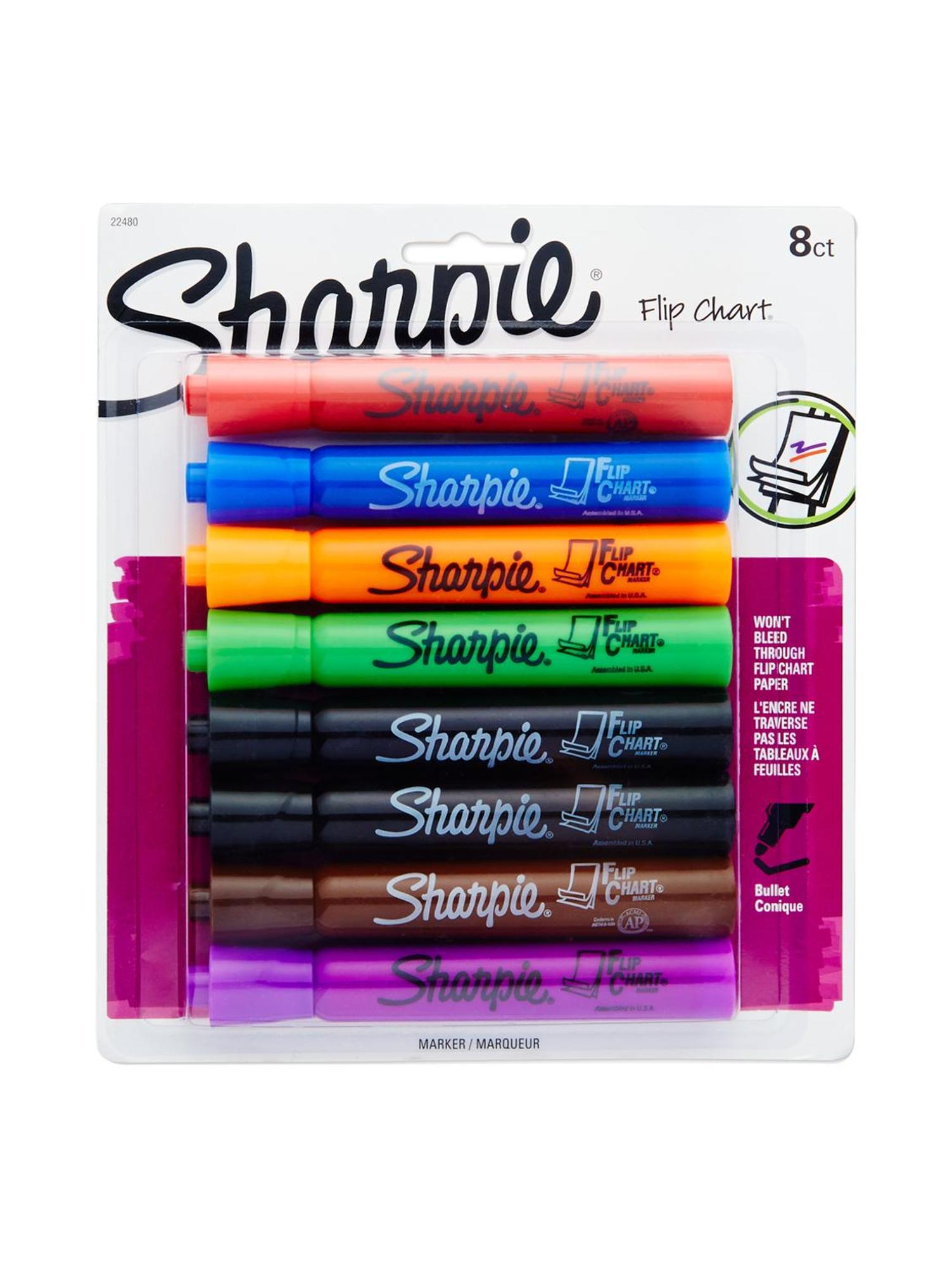 Product image 1 of 1 for Sharpie Flip Chart Permanent Markers, Assorted Colors, 8 Pack