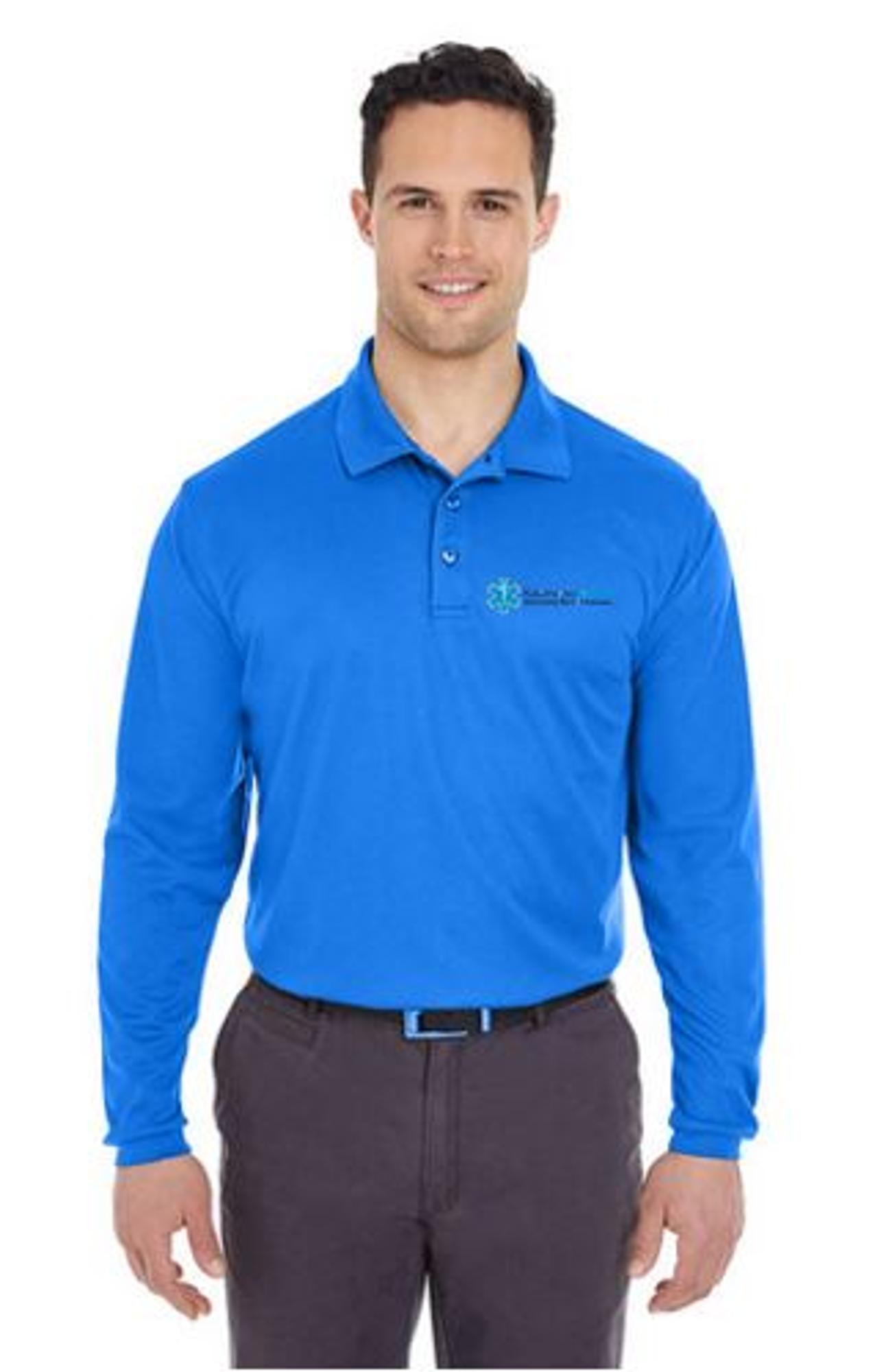 image of: EMT LONG SLEEVED POLO SHIRTS - Royal Blue