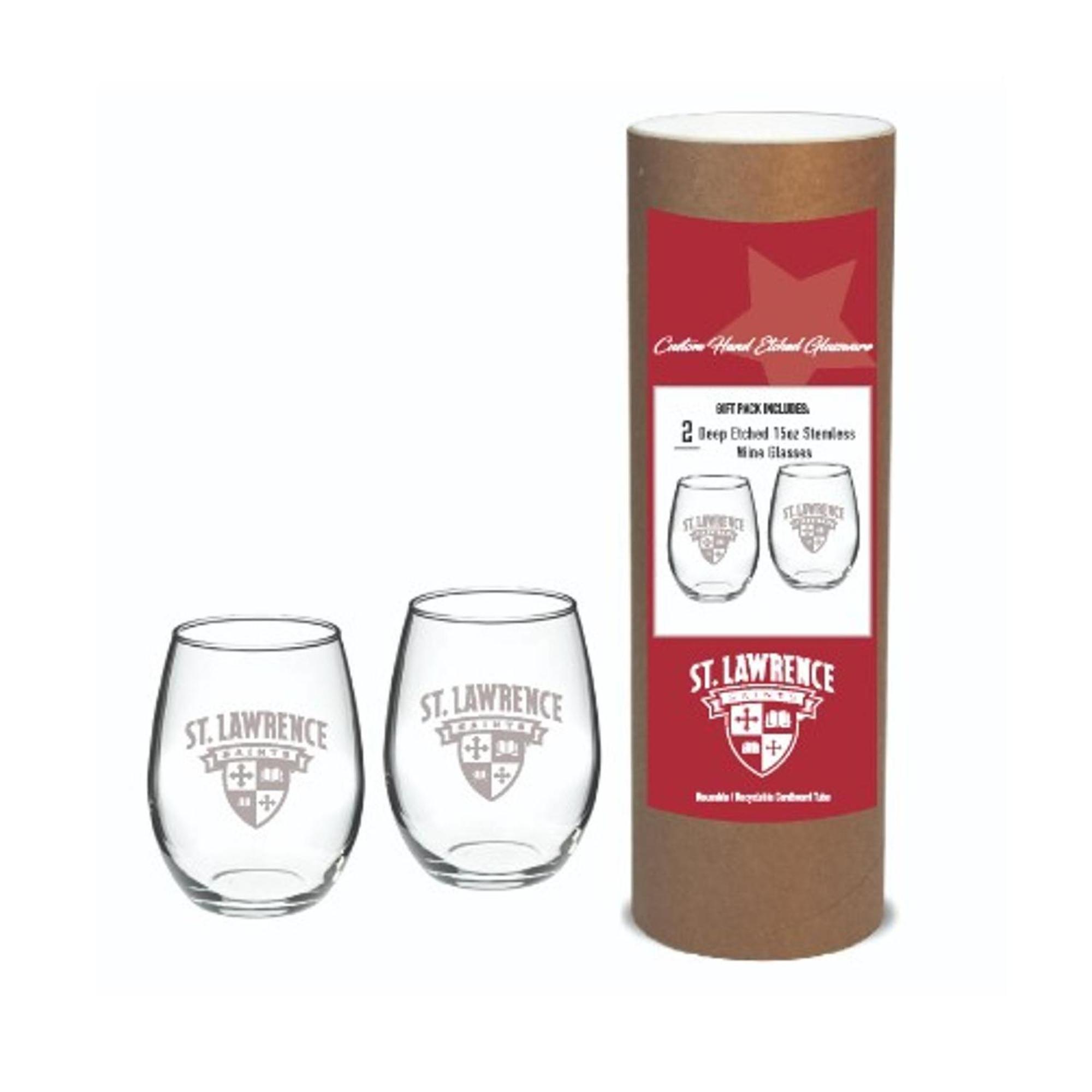 Product image 1 of 1 for Etched St. Lawrence Stemless Wine Glass Gift Set