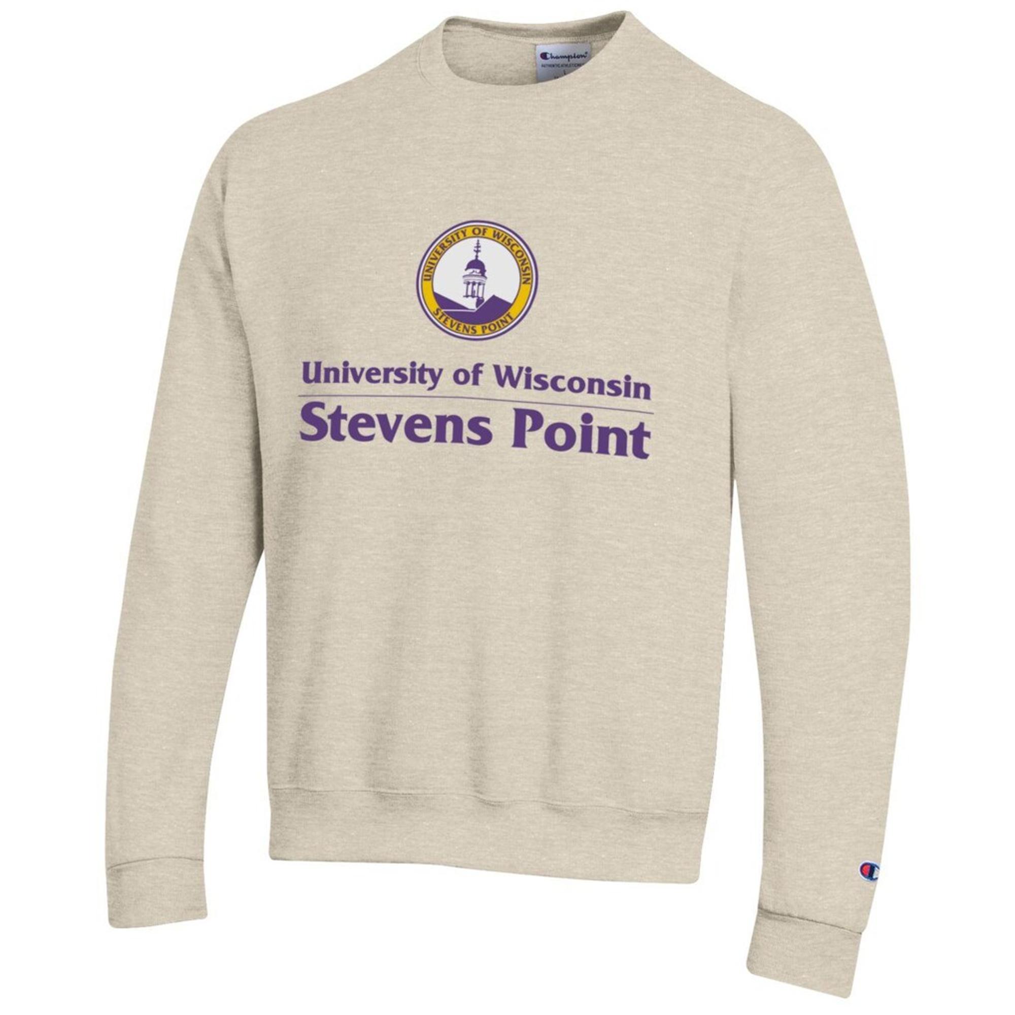 Product image 1 of 1 for University of Wisconsin Stevens Point Replen Powerblend Crew, Heather Oatmeal