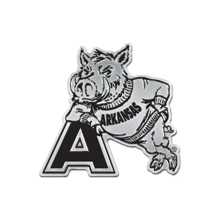 image of: Arkansas Razorbacks Vault Free-Form Chrome Auto Emblem