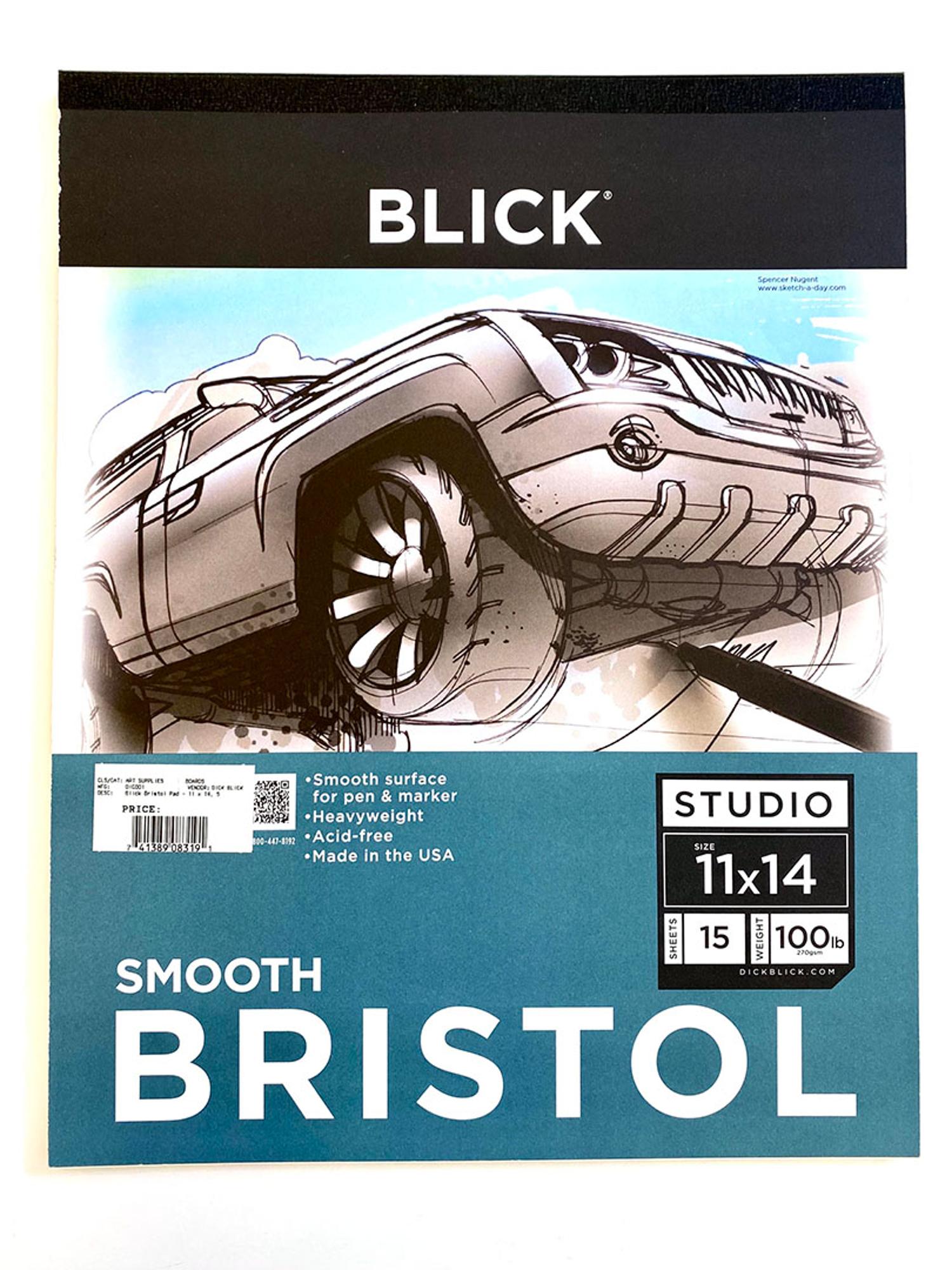 image of: BLICK BRISTOL PAD - 11"X14", SMOOTH, 15 SHEETS