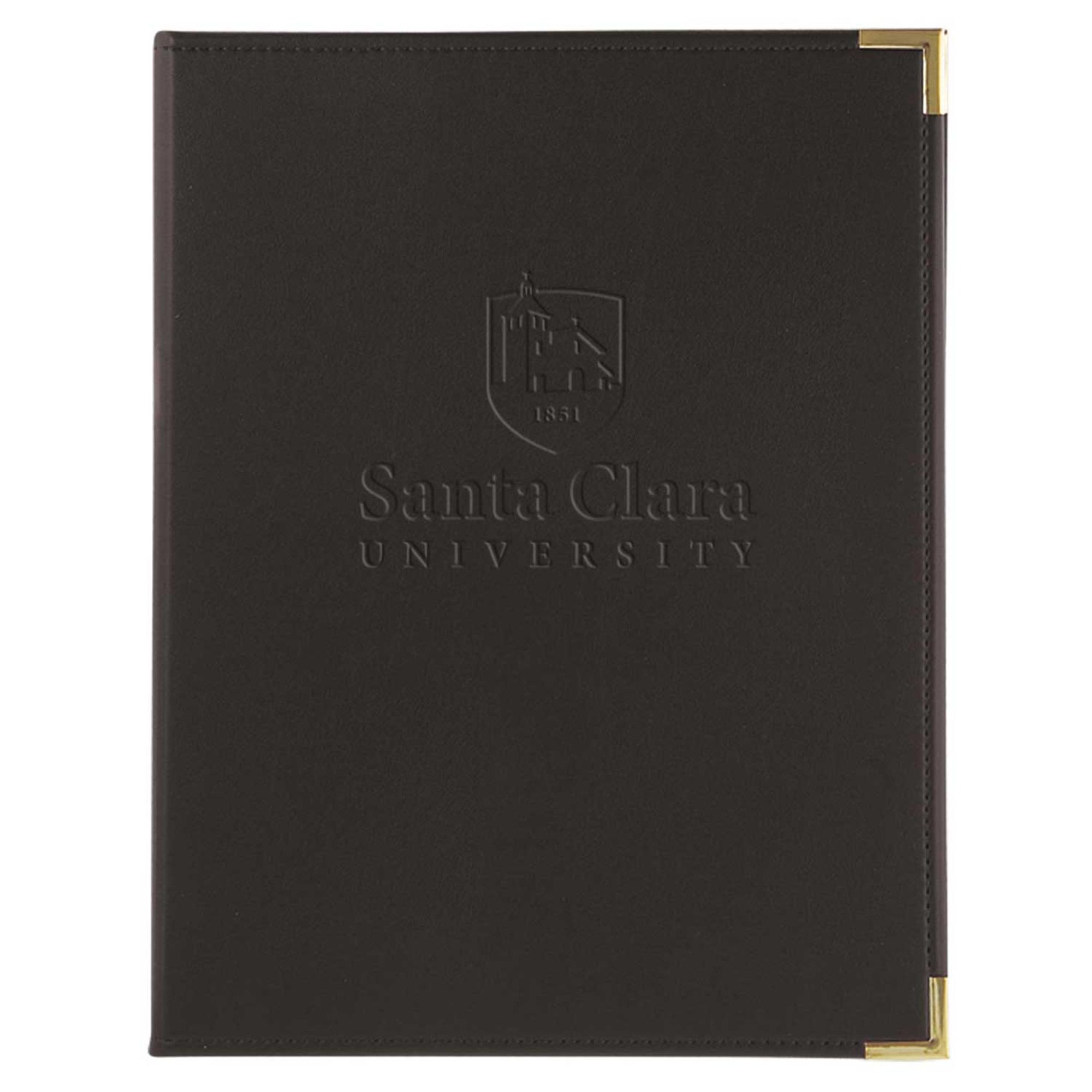 image of: Santa Clara University Debossed Classic Padfolio, Black