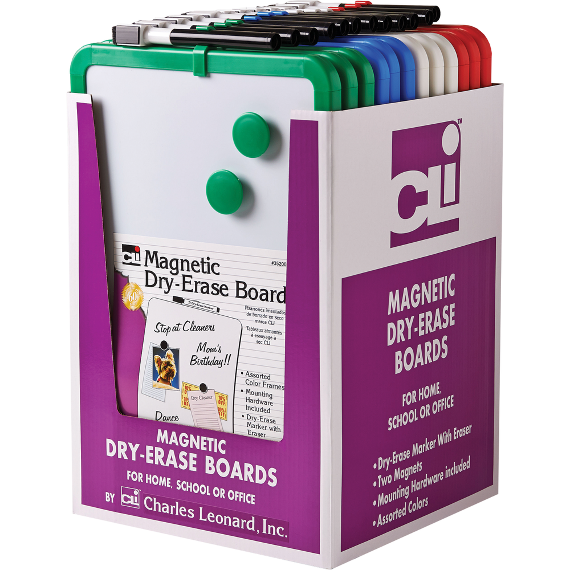 image of: CLI Plastic Framed Magnetic Dry-Erase Board 8.5x11in