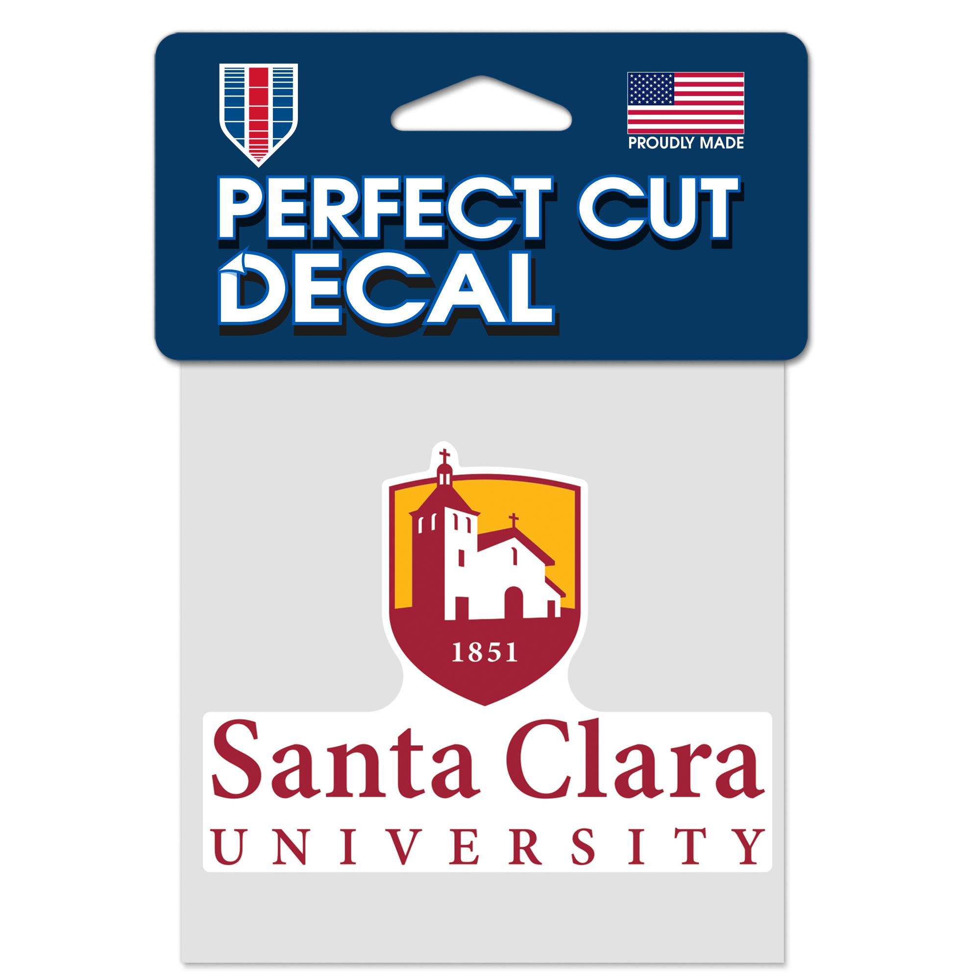 image of: Santa Clara University 4in x 4in Perfect Cut Decal