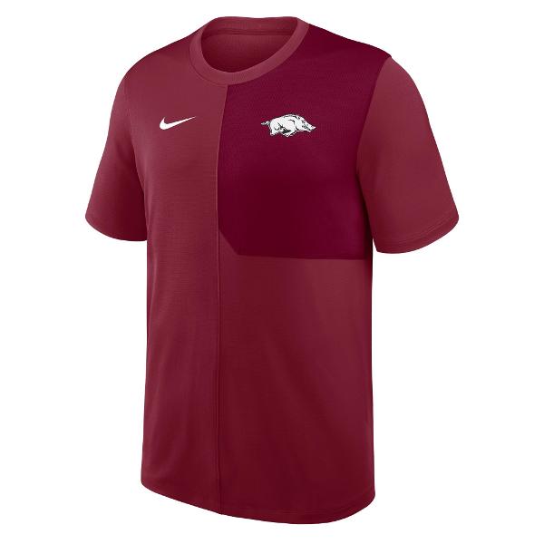 Arkansas Razorbacks Men's Nike Sideline UV Coach Tee; $55.00